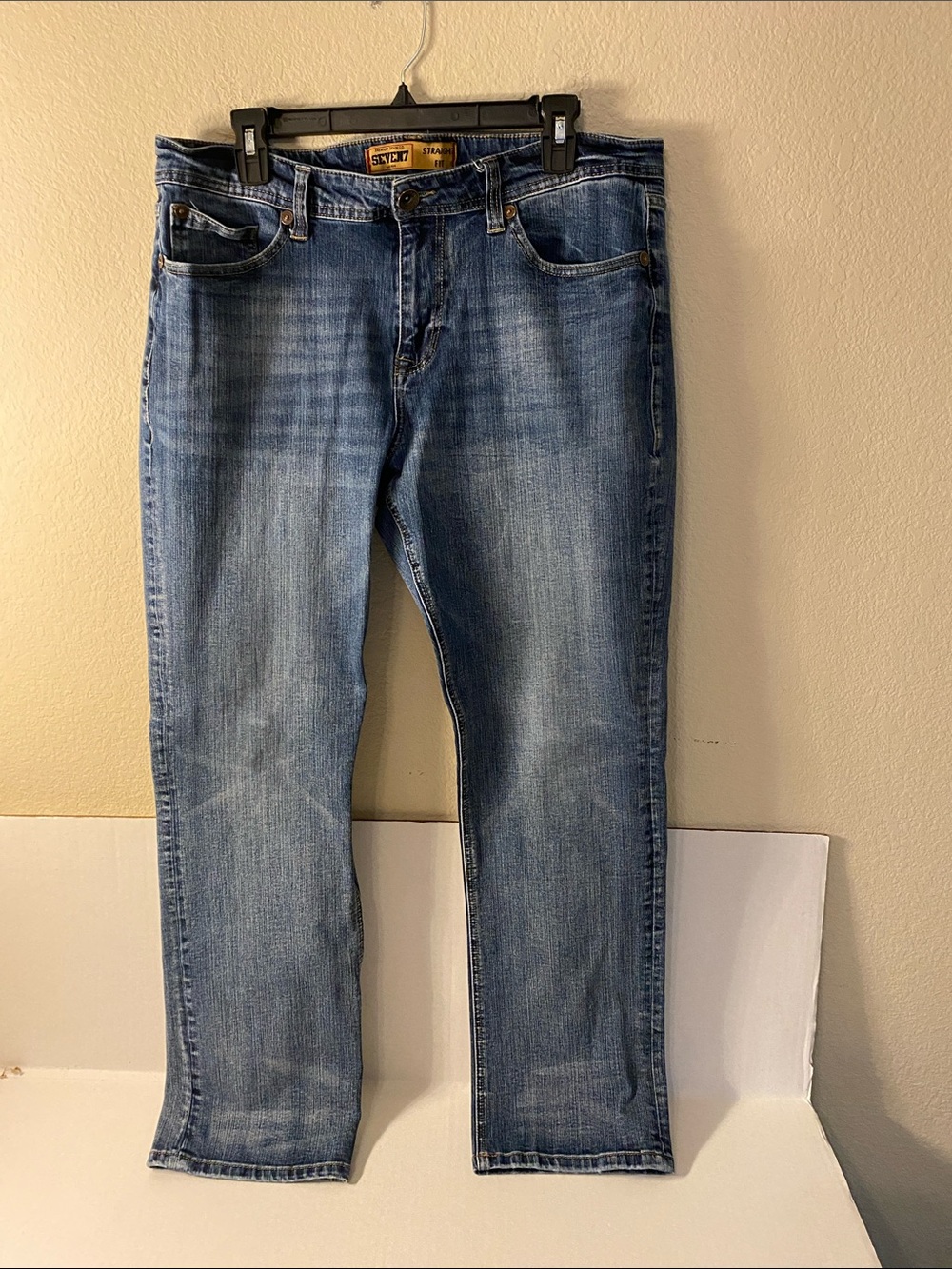 Seven7 Men's Light Blue Straight Jeans